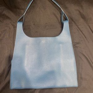 Cuyana Oversized Double Loop Bag, Crossbody and Shoulder Bag, Dark Blue